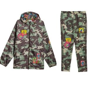 adidas Track Pant x Jeremy Scott Camo Tracksuit Pants & Windbreaker Size Small